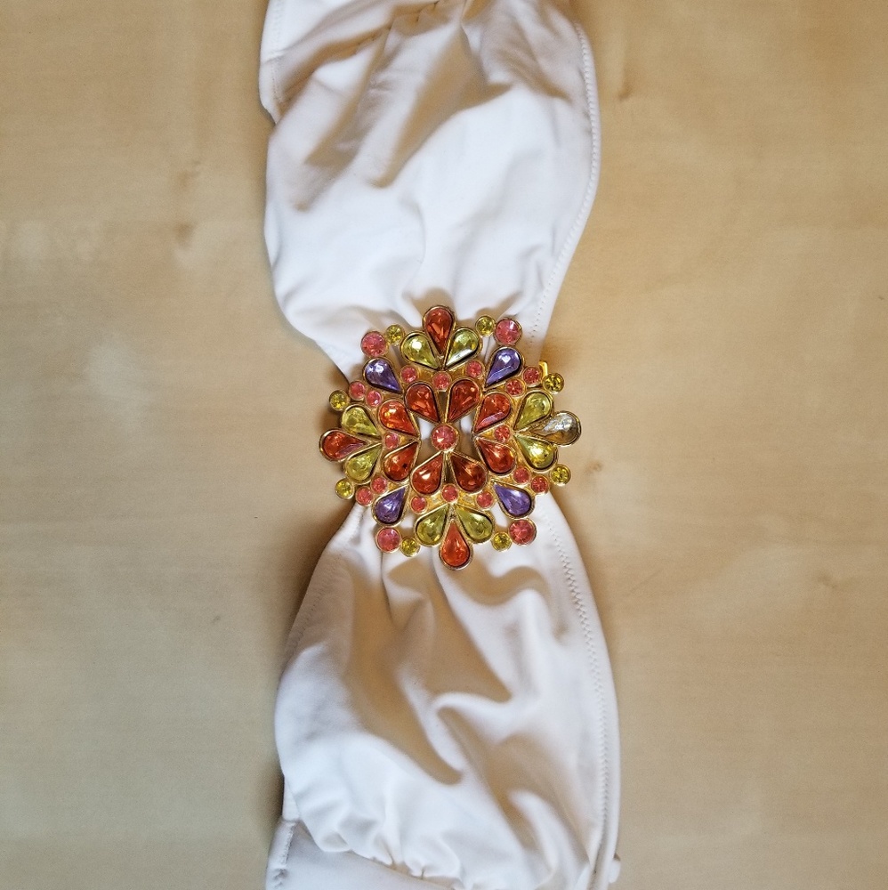 Victoria's Secret jewel bandeau swim top